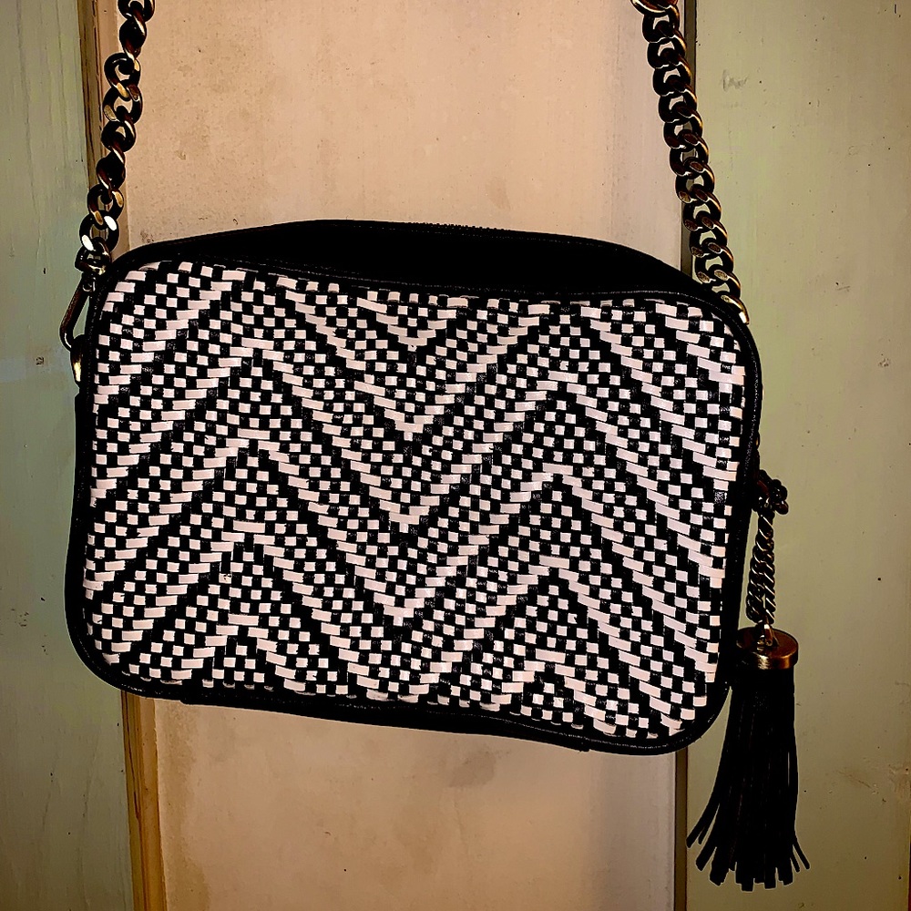 COPY - Michael Kors Ginny Woven Leather Crossbody Bag!